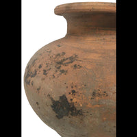 Chinese Martaban Ming Dynasty Pot with Rust & Gray Tones - 10.5" H X 12" Diam.