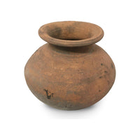 Chinese Martaban Ming Dynasty Pot with Rust & Gray Tones - 10.5" H X 12" Diam.