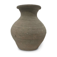 Chinese Ming Dynasty Martaban Pot with Gray & Brown Tones - 9" H X 8" Diam.