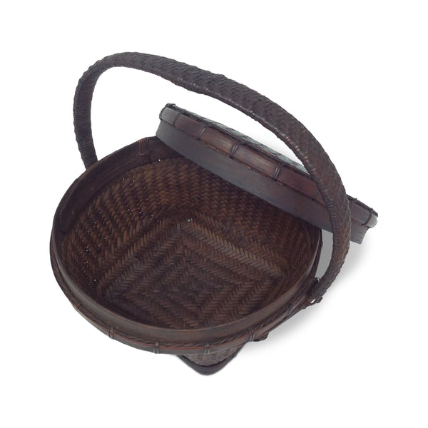 Philippine Akob Lidded Round Storage Basket