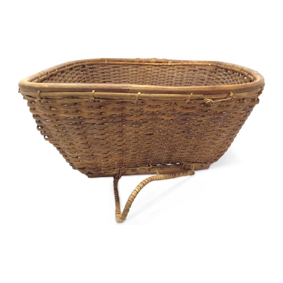 Labba Farmwork Basket with Handles from the Philippines Measuring 8.5 Inches Tall and 20 Inches Long by 17.5 Inches Wide