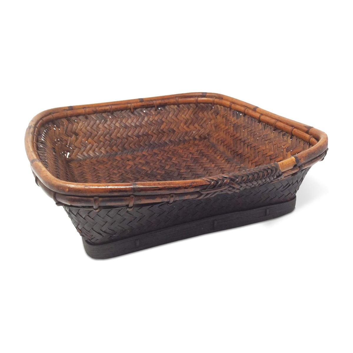 Philippine Ligao Winnowing Tray/Shallow Basket - 13.5" L X 13.5" W X 4" H