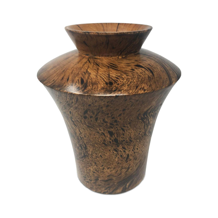 Thai Wooden Vase - 12" H X 10" Diam.