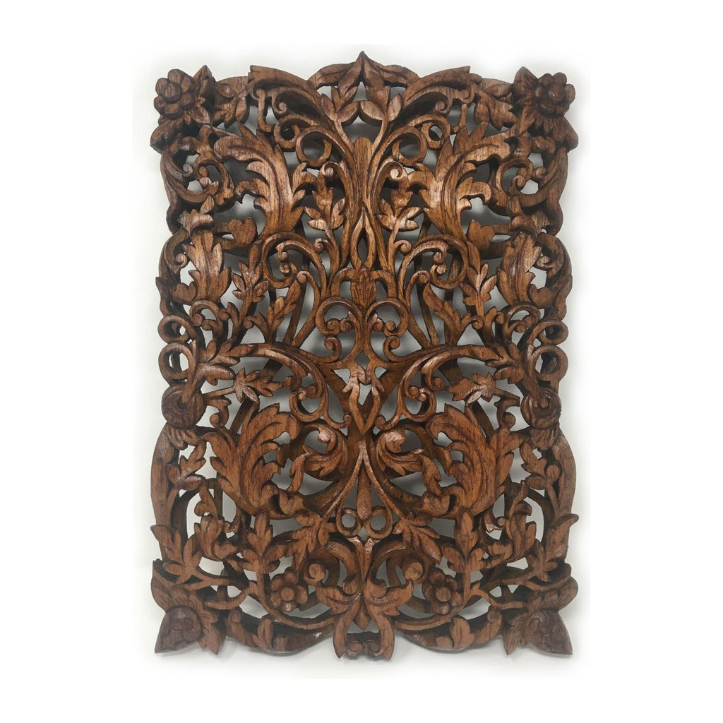 Teak Panel with Kanote Pattern from Burma - 17