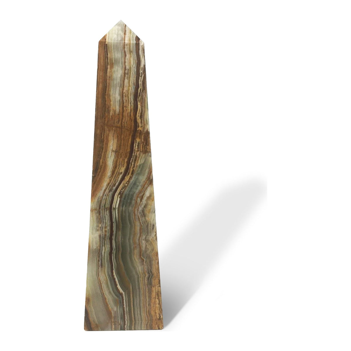 Multicolor/Green Solid Onyx Obelisk (Medium)