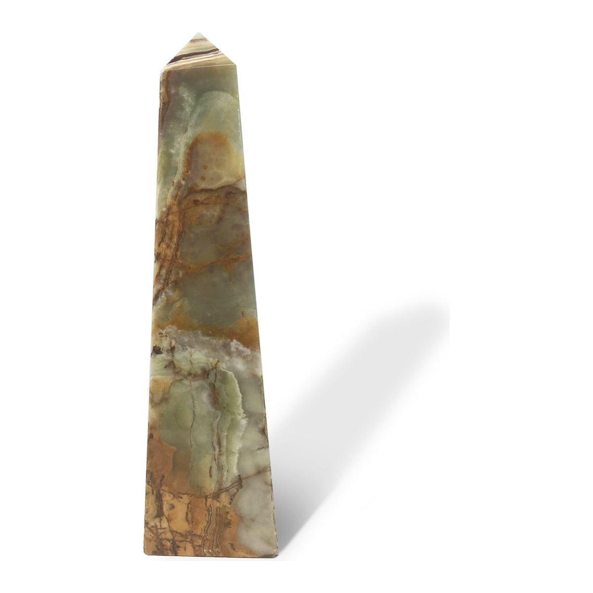 Multicolor/Green Solid Onyx Obelisk (Medium)