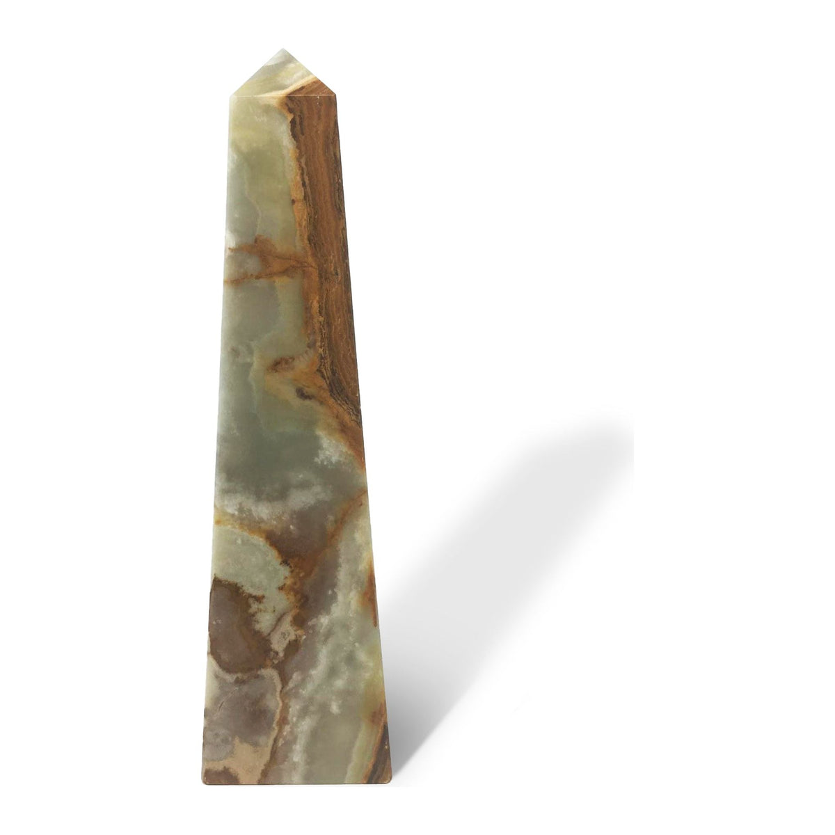 Multicolor/Green Solid Onyx Obelisk (Medium)