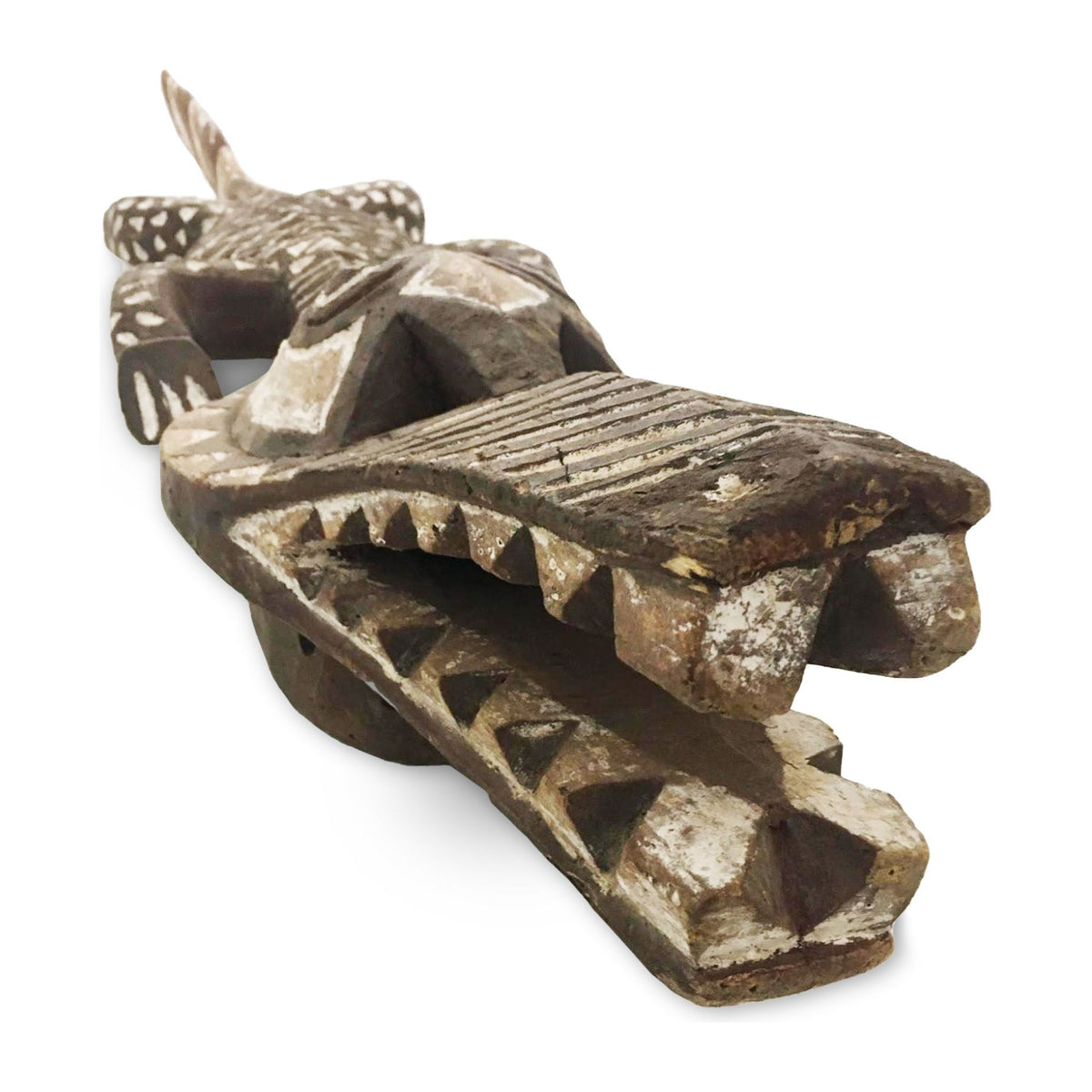 Bobo Nuna/Bwa Crocodile Mask from Burkina Faso - 62" L X 11" W X 8" H