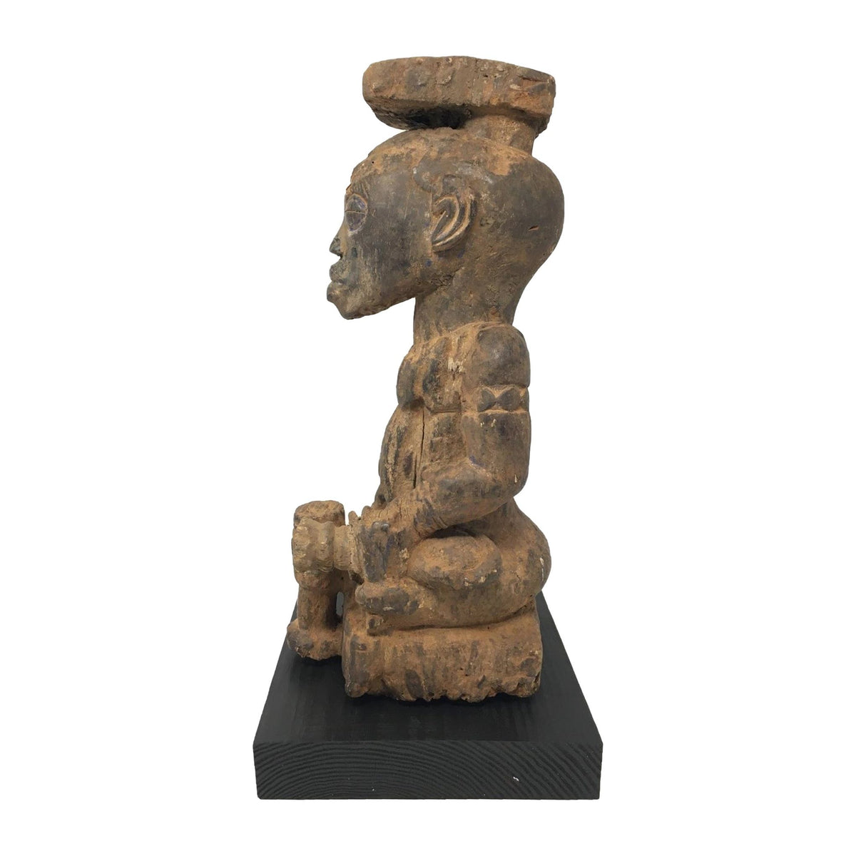 Kuba Peoples Wood Statue of King Mishé from Congo