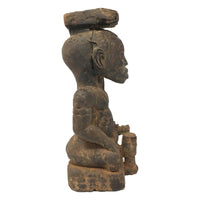 Kuba Peoples Wood Statue of King Mishé from Congo