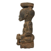 Kuba Peoples Wood Statue of King Mishé from Congo