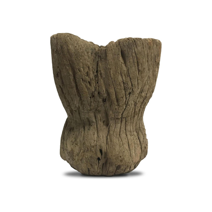 Antique Wooden Lusong (Mortar) from the Philippines - 18" H X 16" Diam.