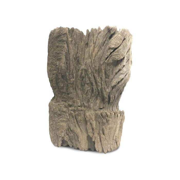 Antique Philippine Wooden Mortar (Lusong) - 19" H X 15" Diam.