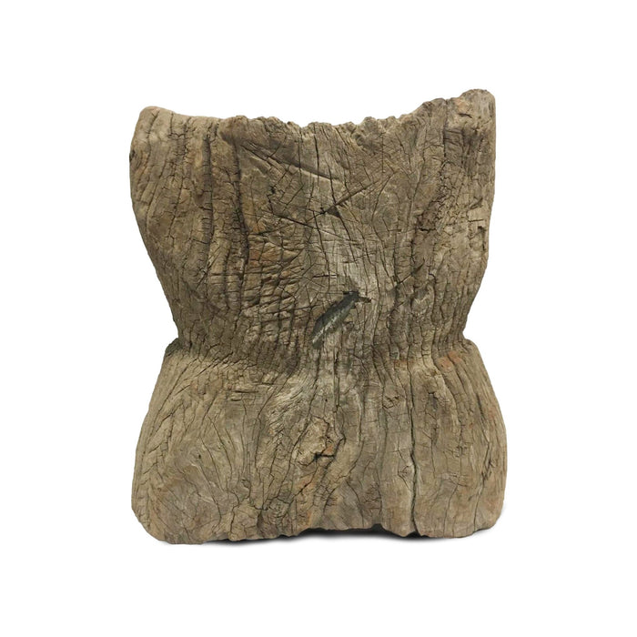 Antique Wooden Lusong (Mortar) from the Philippines - 19" H X 12" Oval