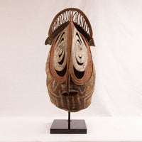 Abelam Baba Tagwa 'Yam' Mask from East Sepik Region, Papua New Guinea/Oceania with Custom Metal Stand - 29" H X 13" W X 19" D