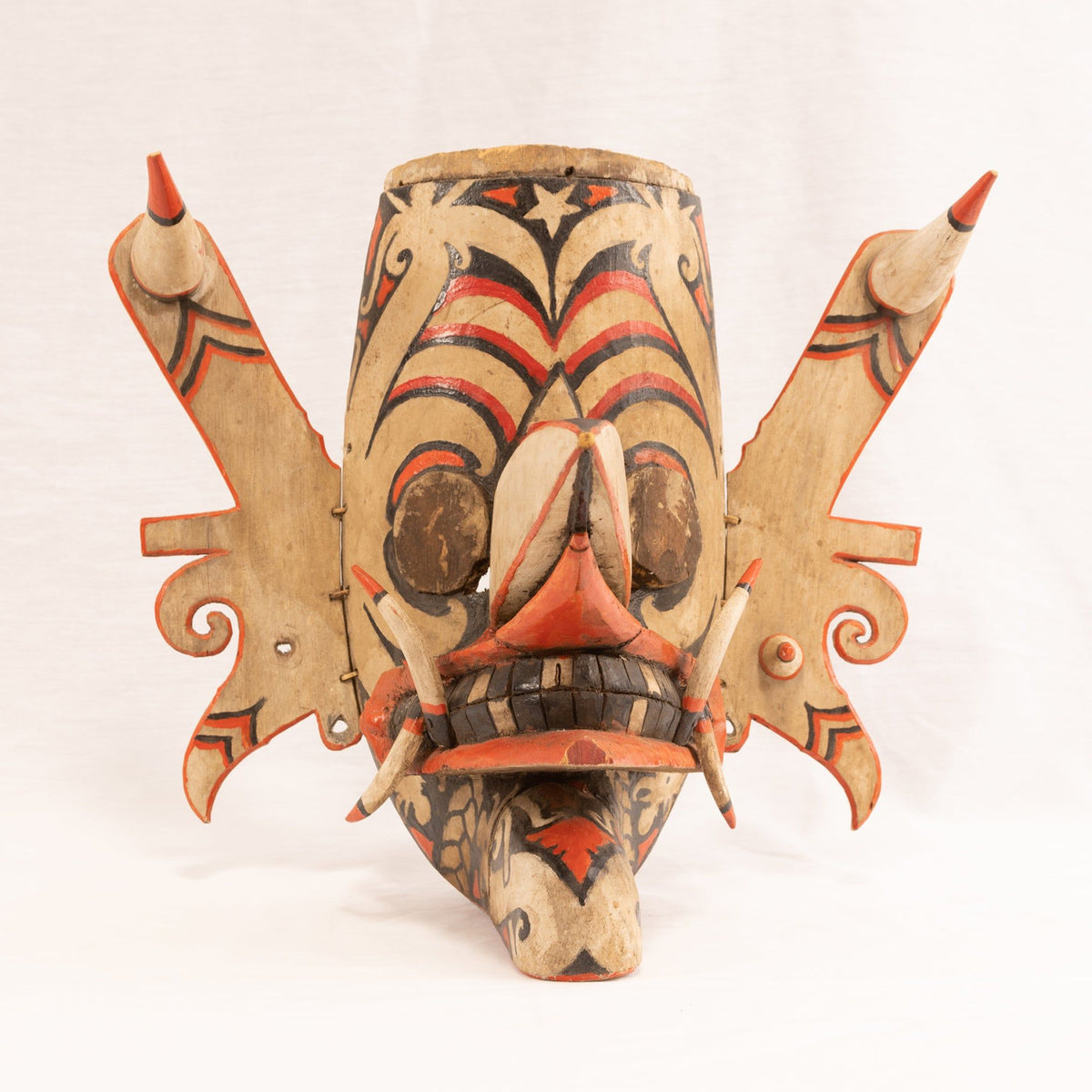 Hudoq Dayak Borneo Mask from Borneo/Indonesia - 14" H X 16" W X 13" D