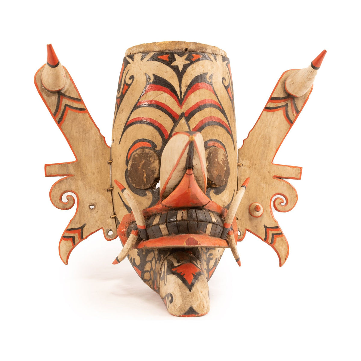 Hudoq Dayak Borneo Mask from Borneo/Indonesia - 14" H X 16" W X 13" D