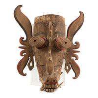 Hudoq Dayak Animal Mask from Borneo/Indonesia - 21" H X 15" W X 17" D