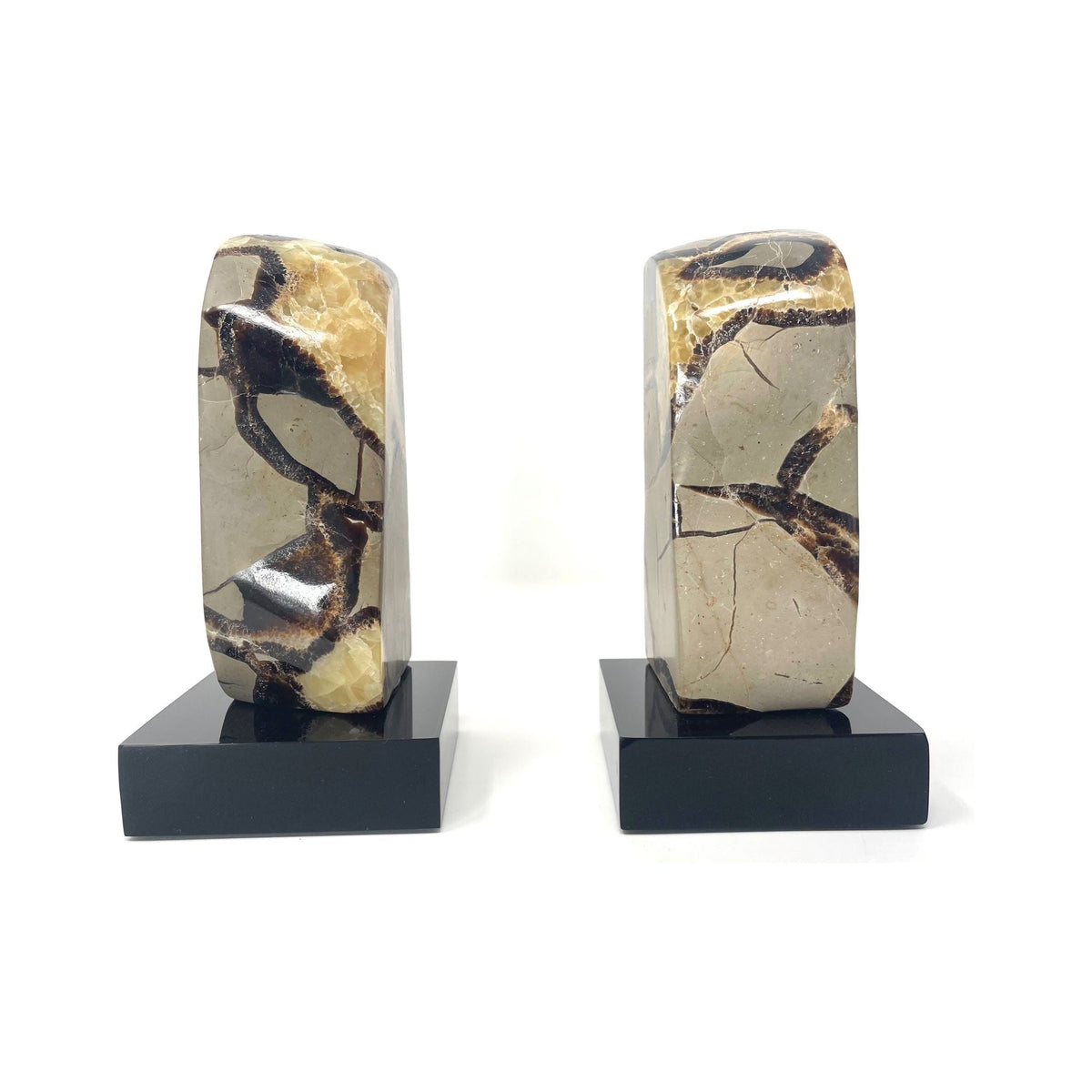 Pair of Septarian Agate Bookends