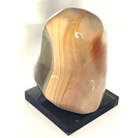 Polychrome Desert Jasper on Acrylic Base - 6" H X 5" Diam.