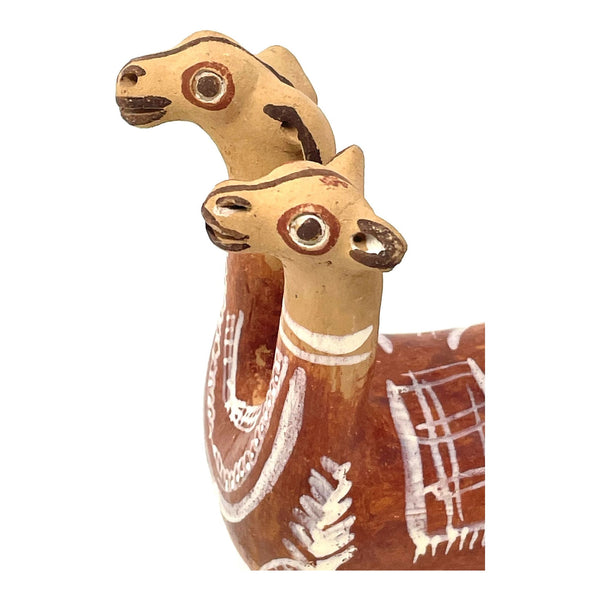 Small Vintage Peruvian Folk Art Llama Measuring 5.5 Inches Tall by 5 Inches Long