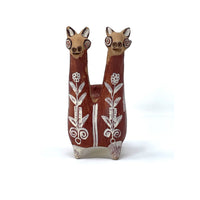 Small Vintage Folk Art Llama or Alpaca from Peru Measuring 5 Inches Tall by 5 Inches Long